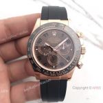 AR Replica Rolex Cosmograph Daytona SWISS 4130 Watch Rose Gold Brown Dial